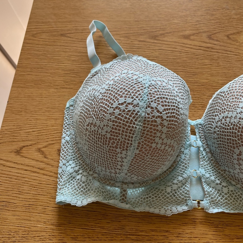 ADORE ME Margaritte light blue lace push up balconette bra - Picture 3 of 5